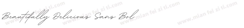 Beautifully Delicious Sans Bold字体转换